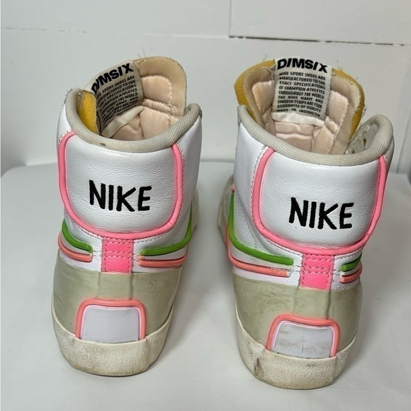 Nike Blazers Mid ‘77 Infinite Leather Womens Size 7 Electric Green and Pink - Picture 2 of 4